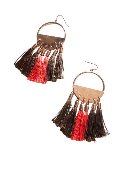 Jewelry - Tassel Hoops